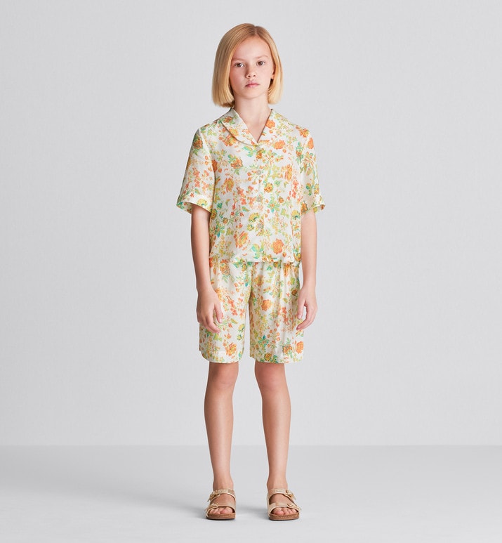 Kid's Shorts • Multicolor Voile with Floral Print