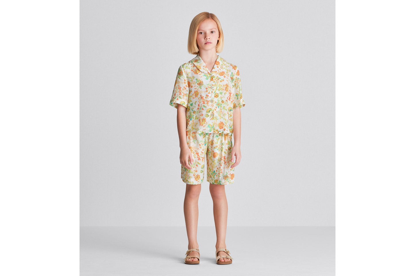 Kid's Shorts • Multicolor Voile with Floral Print