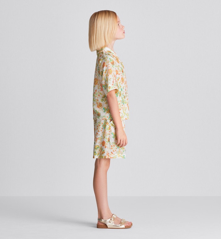 Kid's Shorts • Multicolor Voile with Floral Print