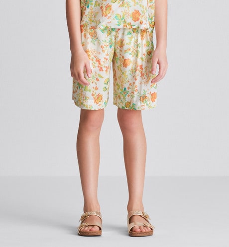 Kid's Shorts • Multicolor Voile with Floral Print