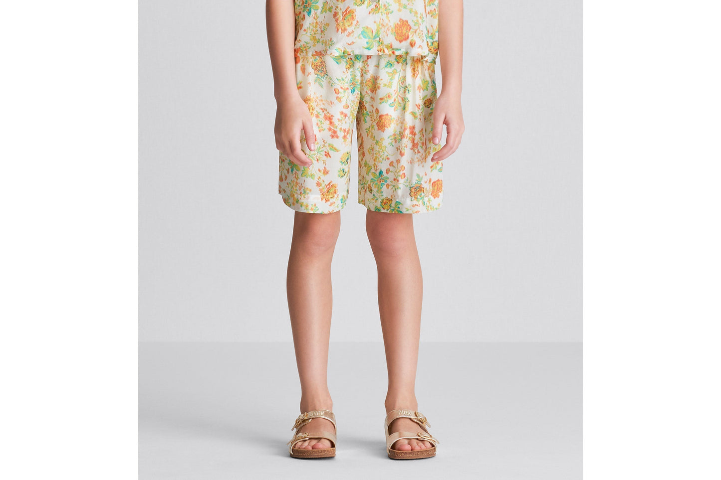 Kid's Shorts • Multicolor Voile with Floral Print