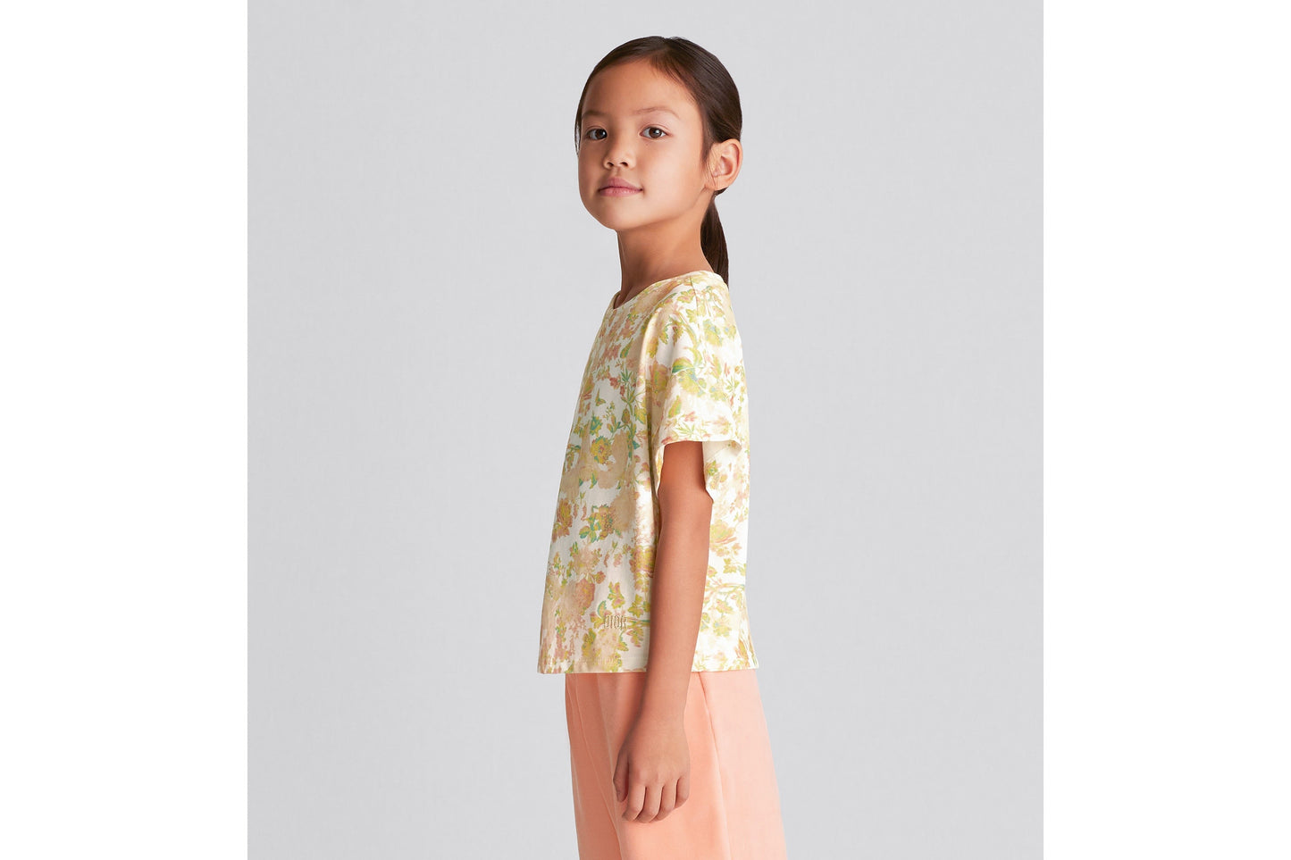 Kid's T-Shirt • Multicolor Cotton Jersey with Floral Print