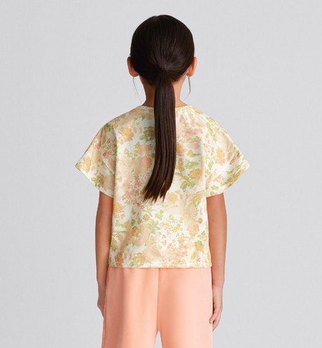 Kid's T-Shirt • Multicolor Cotton Jersey with Floral Print