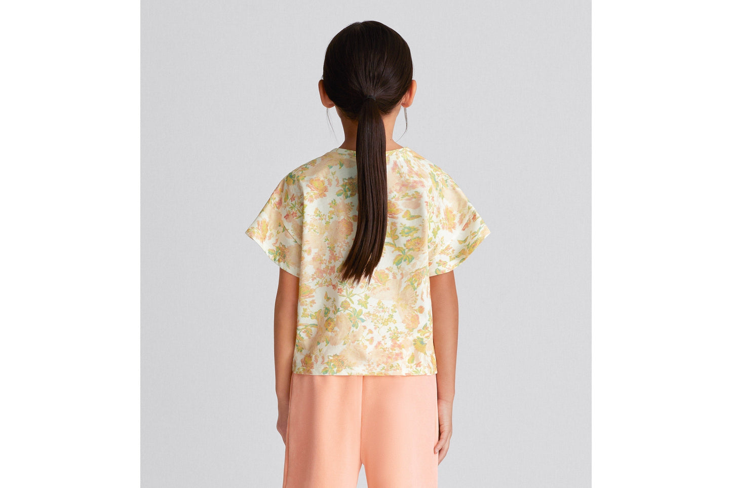 Kid's T-Shirt • Multicolor Cotton Jersey with Floral Print