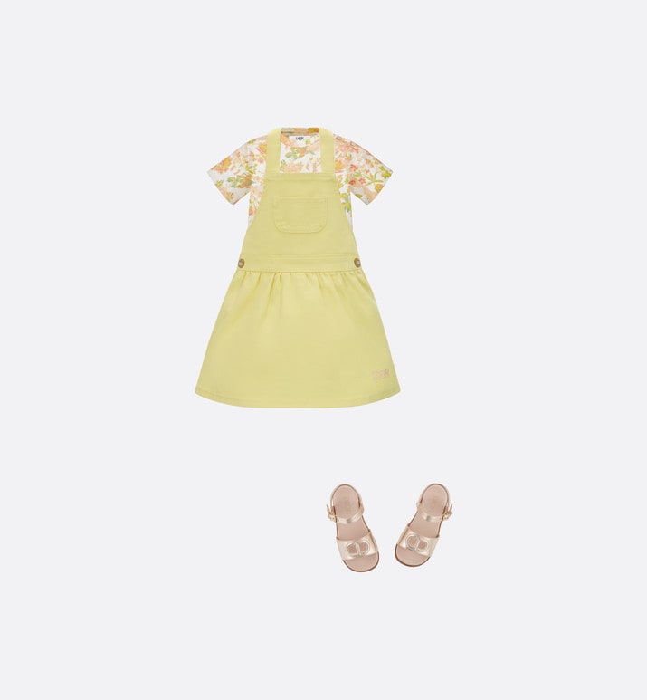 Baby T-Shirt • Multicolor Cotton Jersey with Floral Print