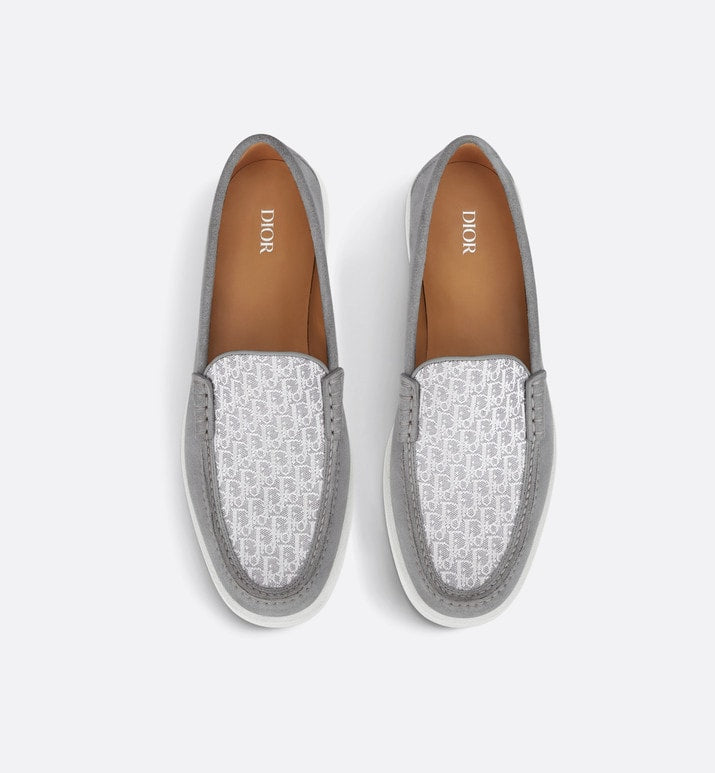 Dior Granville Loafer • Dior Gray Suede and Dior Oblique Jacquard