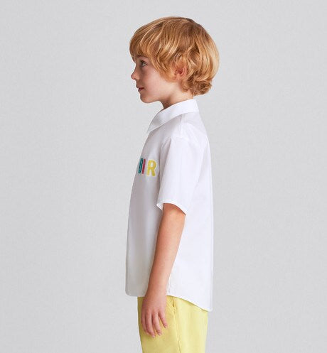 Kid's Shirt • White Cotton Poplin