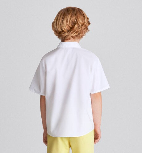 Kid's Shirt • White Cotton Poplin