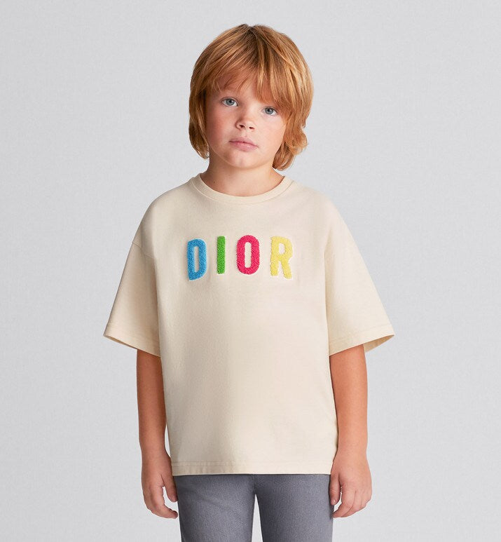 Kid's T-Shirt • Light Beige Thick Cotton Jersey