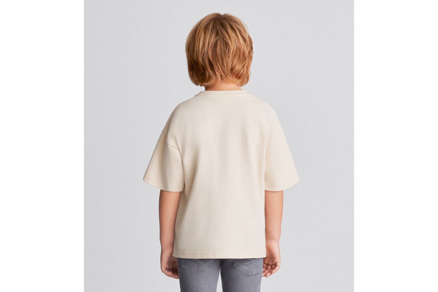 Kid's T-Shirt • Light Beige Thick Cotton Jersey