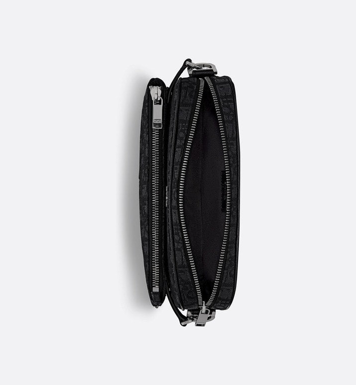 Triple Pouch • Black Dior Oblique Jacquard