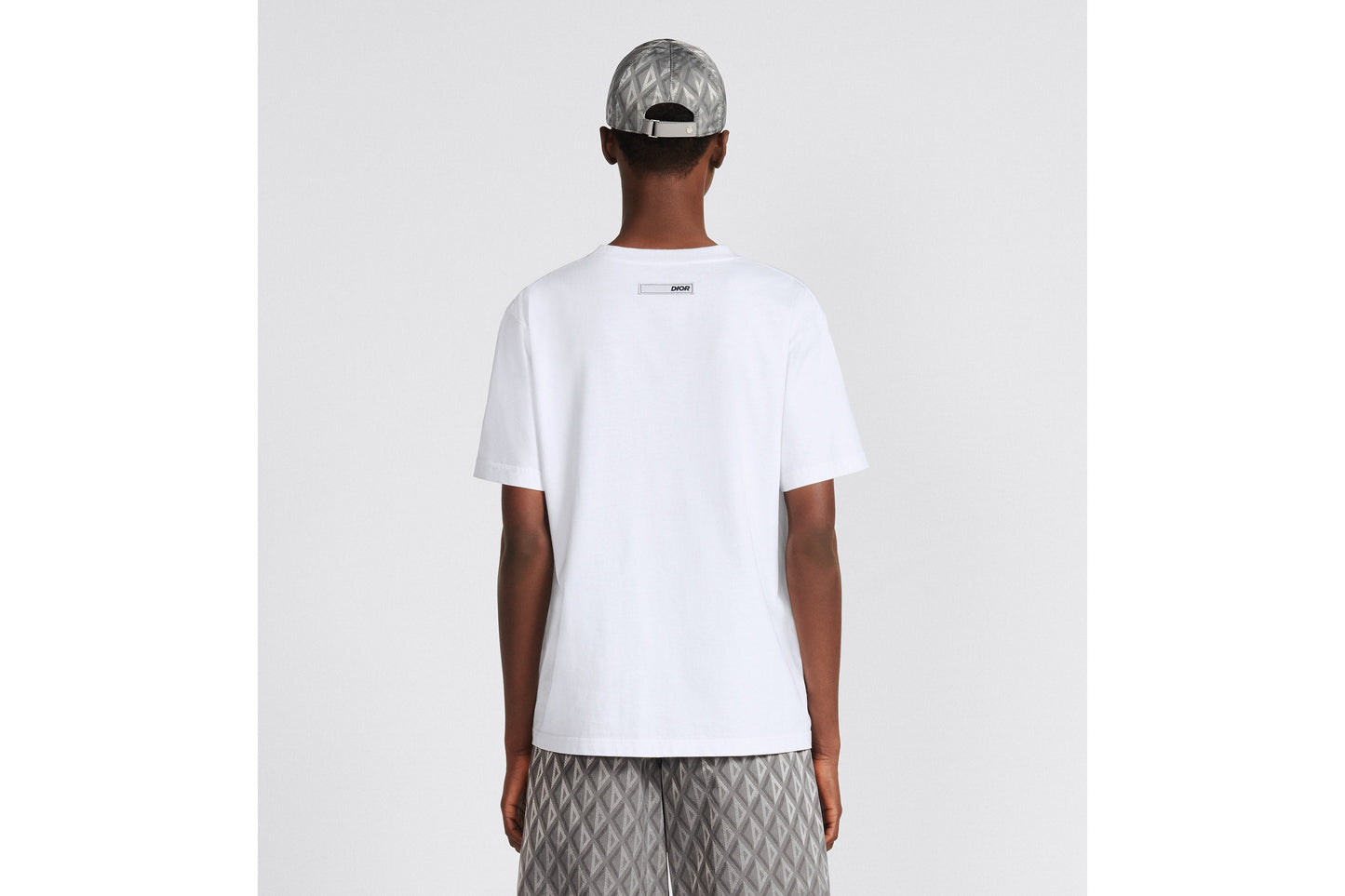 CD Diamond Relaxed-Fit T-Shirt • White Cotton Jersey