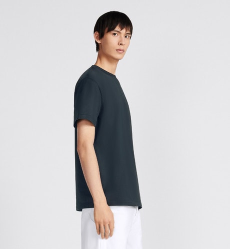 CD Diamond Relaxed-Fit T-Shirt • Navy Blue Cotton Jersey