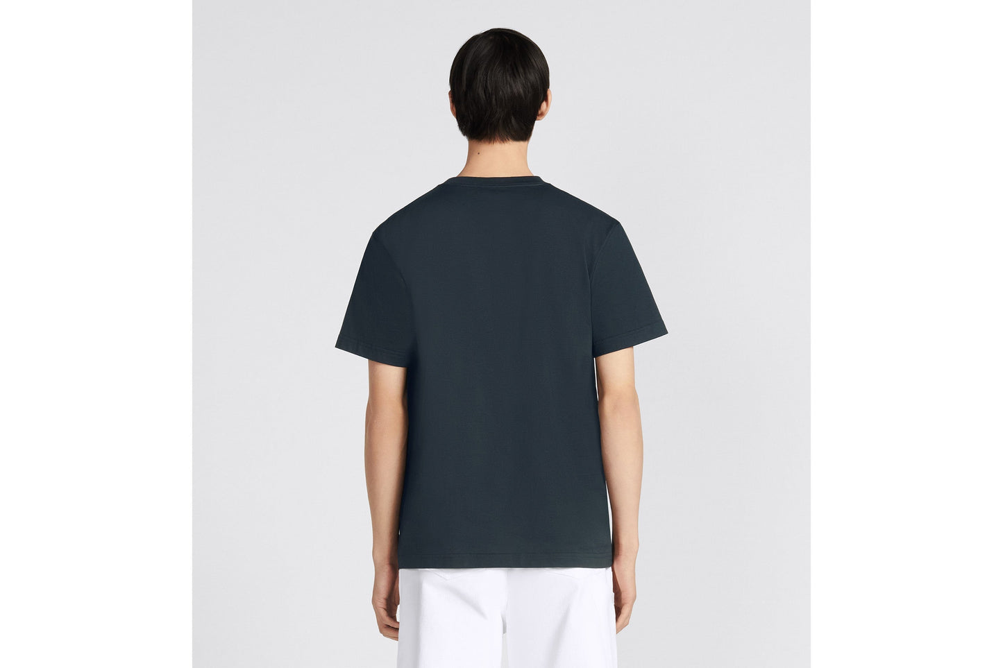 CD Diamond Relaxed-Fit T-Shirt • Navy Blue Cotton Jersey