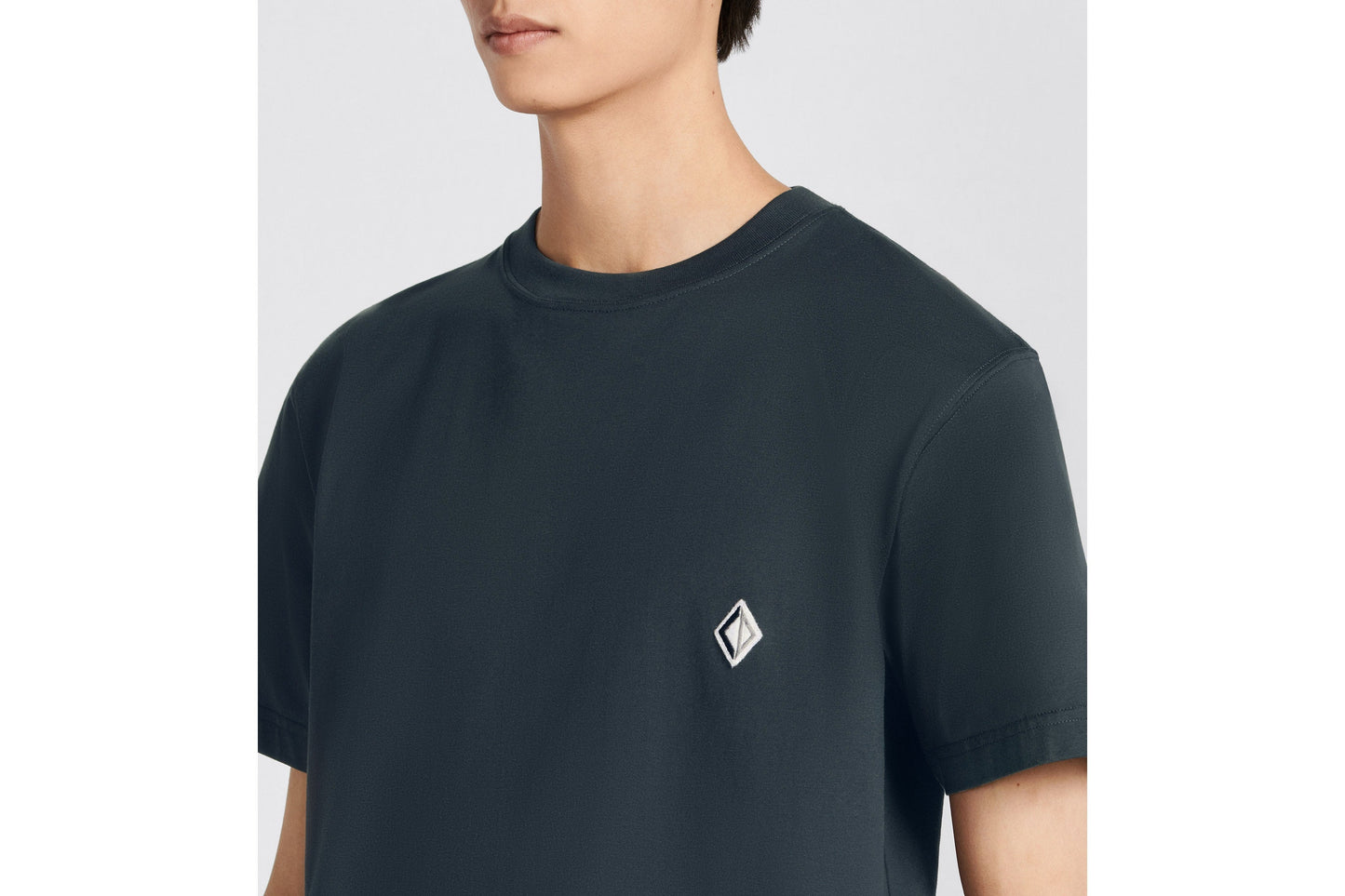 CD Diamond Relaxed-Fit T-Shirt • Navy Blue Cotton Jersey