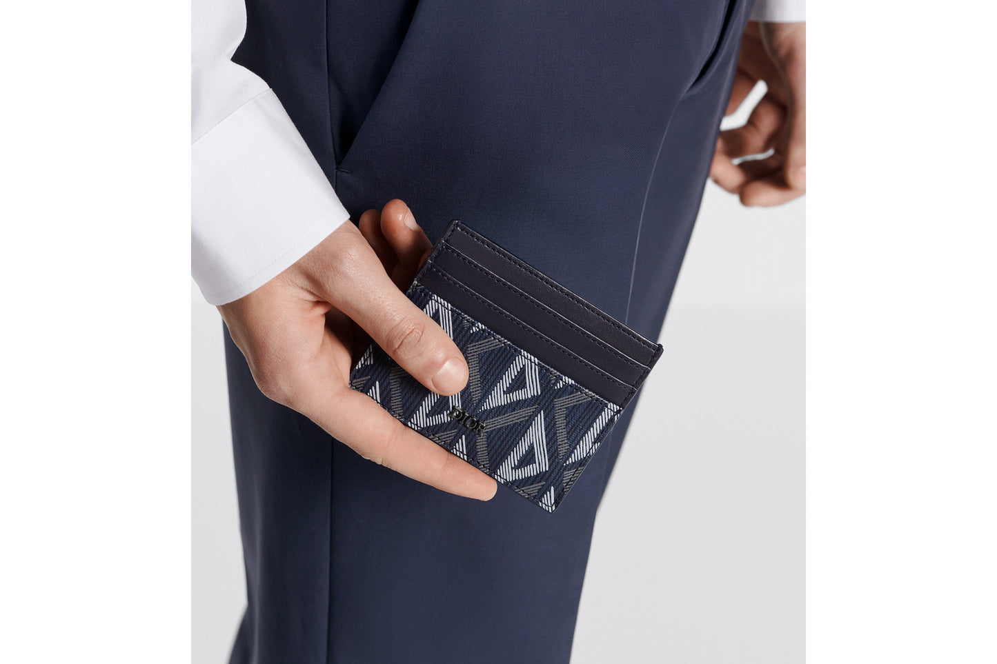 Card Holder • Navy Blue CD Diamond Canvas