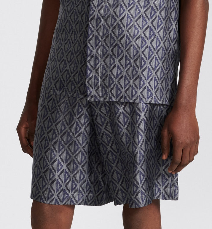 CD Diamond Bermuda Shorts • Deep Gray Silk Twill