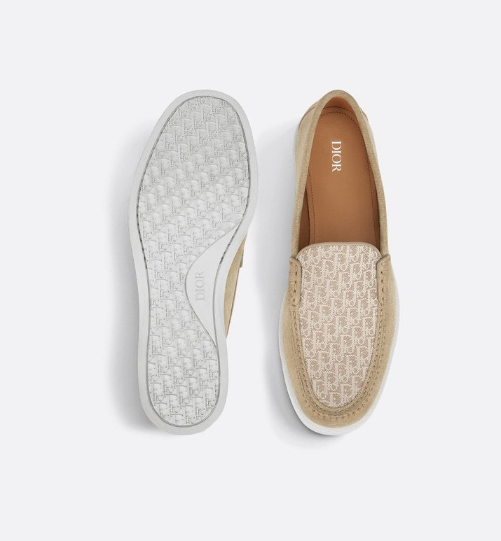 Dior Granville Loafer • Beige Dior Oblique Suede and Jacquard