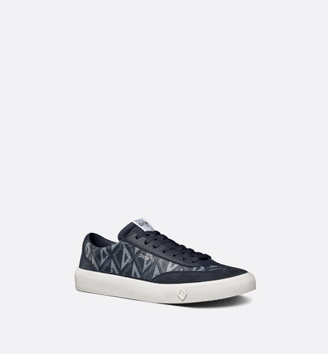 B101 Sneaker • Navy Blue CD Diamond Canvas, Smooth Calfskin and Nubuck
