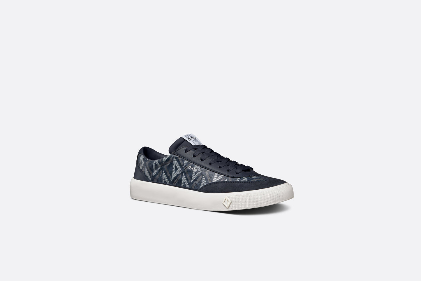 B101 Sneaker • Navy Blue CD Diamond Canvas, Smooth Calfskin and Nubuck