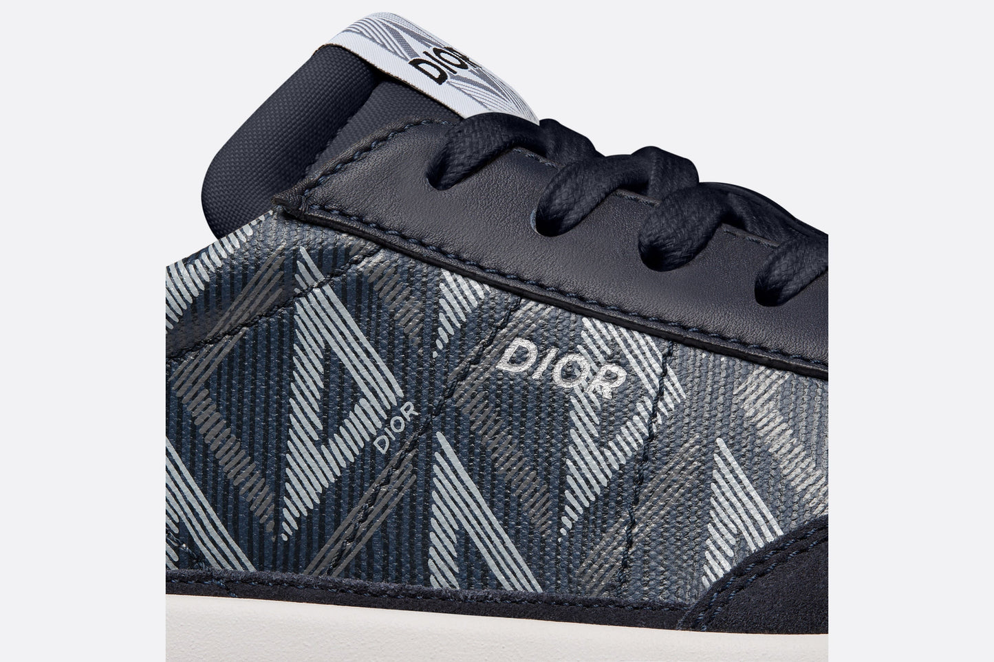 B101 Sneaker • Navy Blue CD Diamond Canvas, Smooth Calfskin and Nubuck