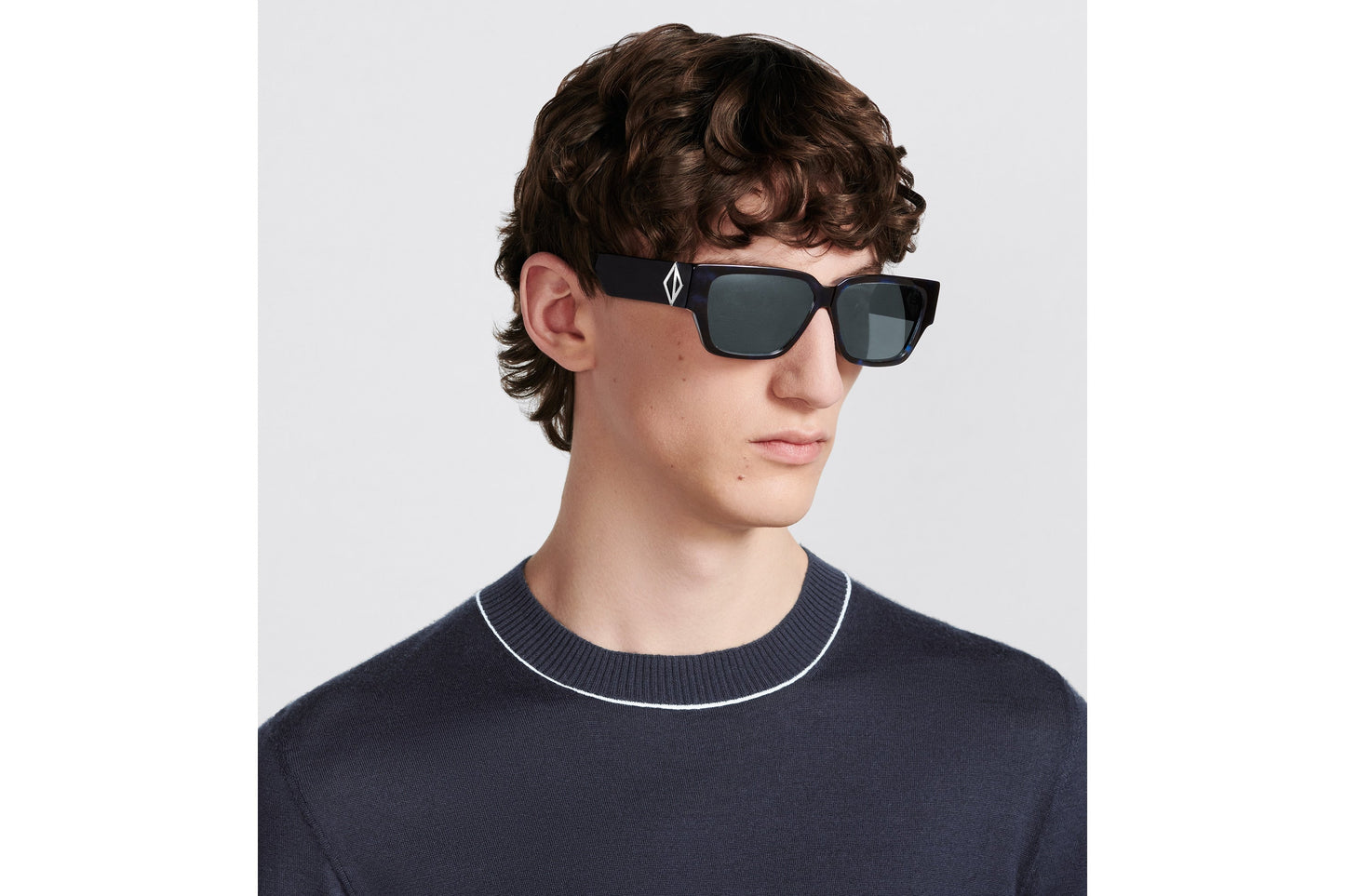 CD Diamond S5I  • Blue Tortoiseshell-Effect Square Sunglasses