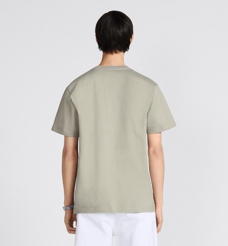 CD Diamond Relaxed-Fit T-Shirt • Beige Cotton Jersey