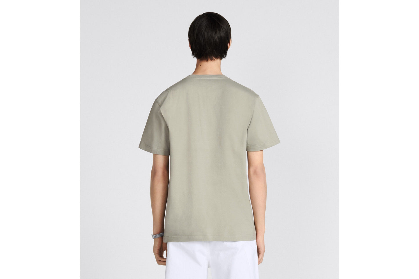 CD Diamond Relaxed-Fit T-Shirt • Beige Cotton Jersey