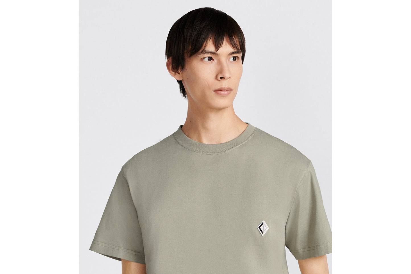 CD Diamond Relaxed-Fit T-Shirt • Beige Cotton Jersey