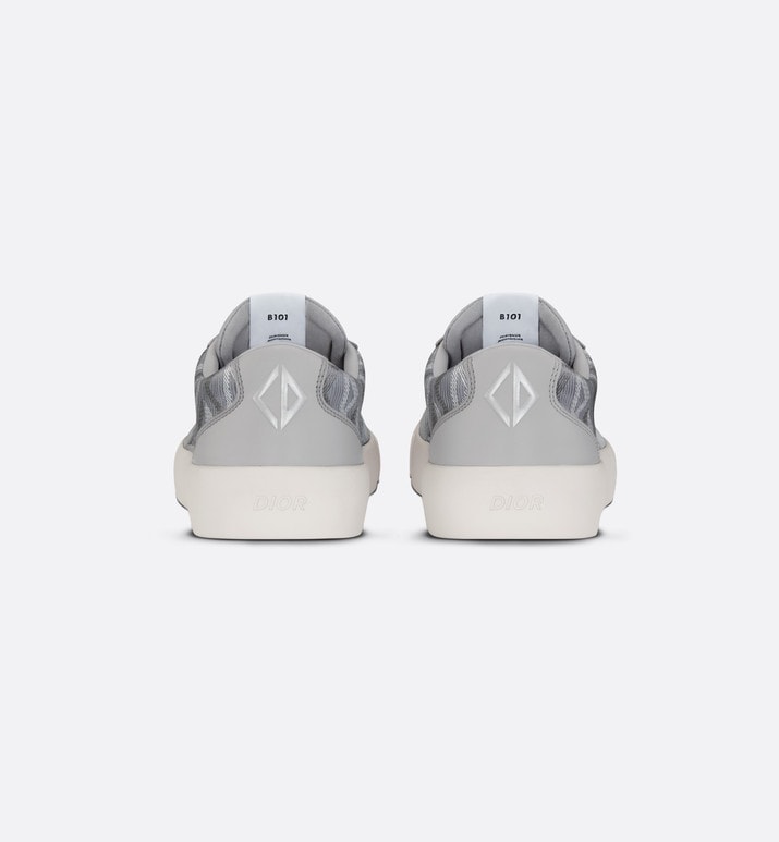 B101 Sneaker • Dior Gray CD Diamond Canvas, Smooth Calfskin and Nubuck