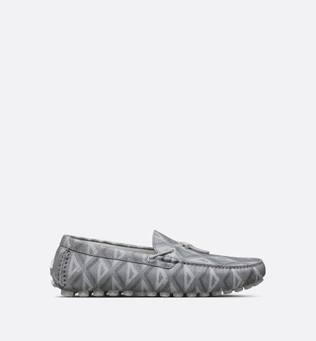 Loafer • Dior Gray Grained Leather with CD Diamond Motif