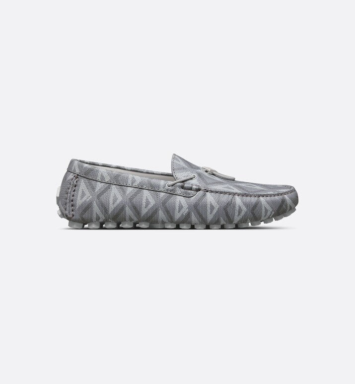 Loafer • Dior Gray Grained Leather with CD Diamond Motif