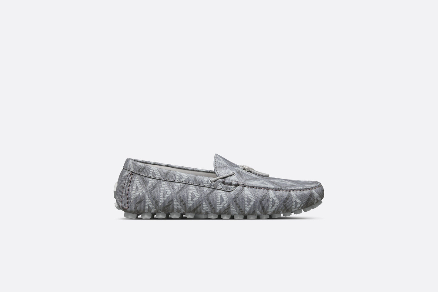 Loafer • Dior Gray Grained Leather with CD Diamond Motif