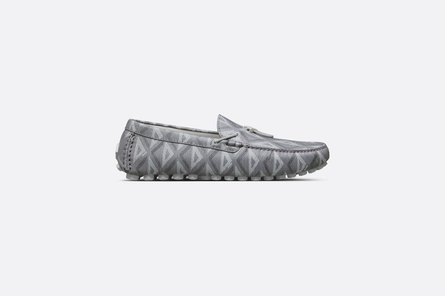 Loafer • Dior Gray Grained Leather with CD Diamond Motif