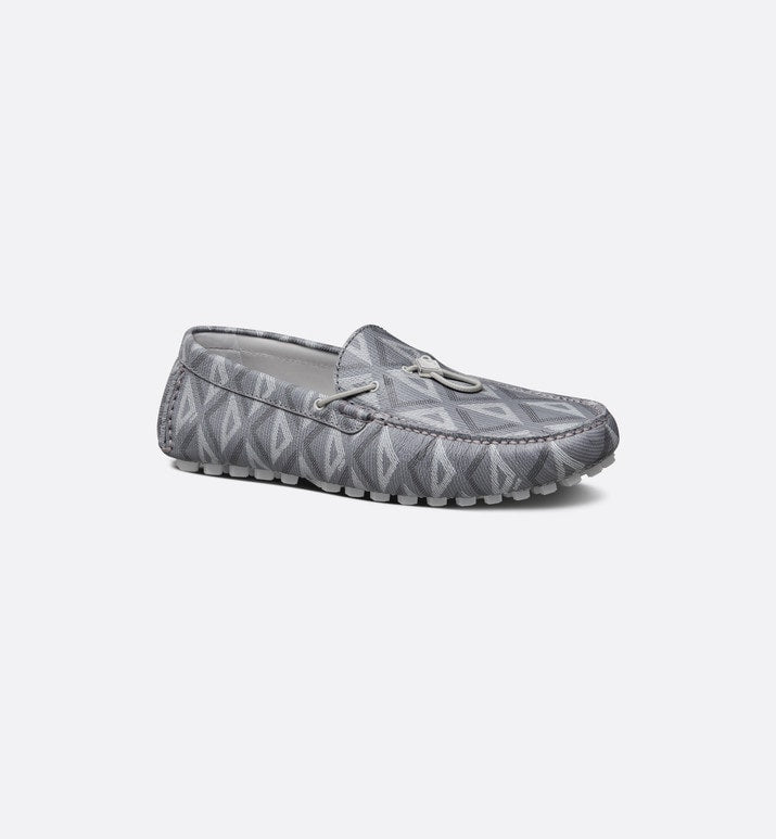 Loafer • Dior Gray Grained Leather with CD Diamond Motif