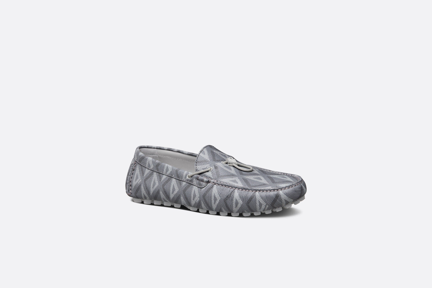 Loafer • Dior Gray Grained Leather with CD Diamond Motif