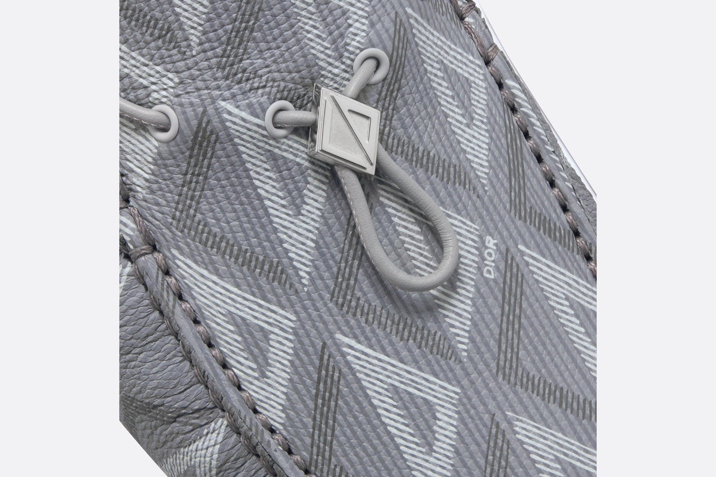 Loafer • Dior Gray Grained Leather with CD Diamond Motif