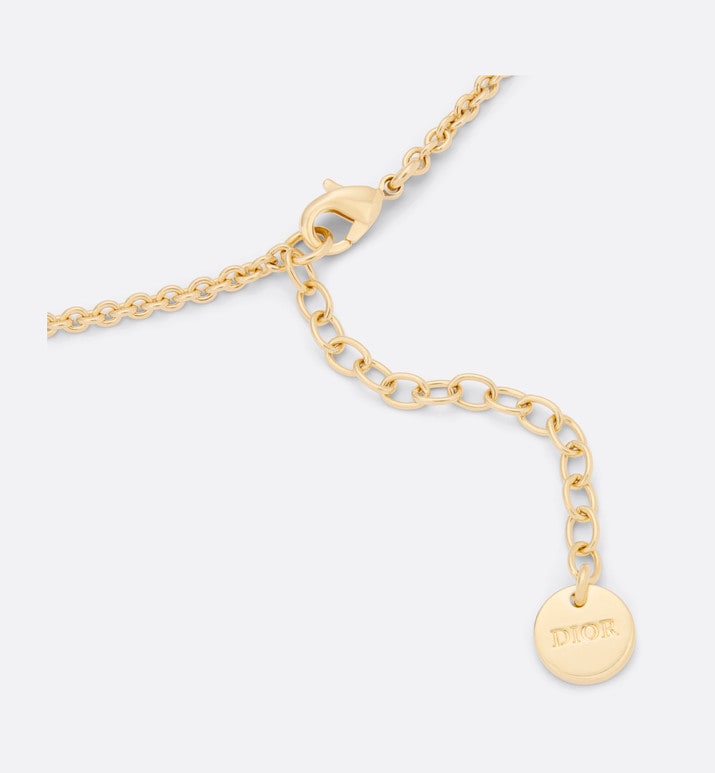 Petit CD Necklace • Gold-Finish Metal and Silver-Tone Crystals