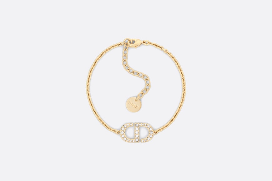 Petit CD Bracelet • Gold-Finish Metal and Silver-Tone Crystals