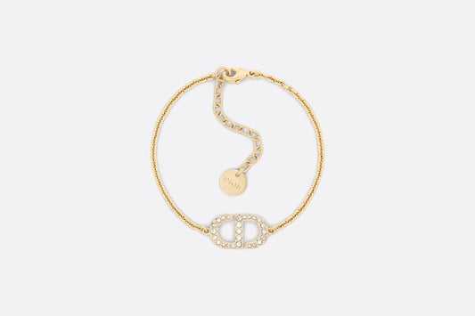 Petit CD Bracelet • Gold-Finish Metal and Silver-Tone Crystals