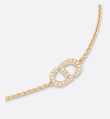 Petit CD Bracelet • Gold-Finish Metal and Silver-Tone Crystals