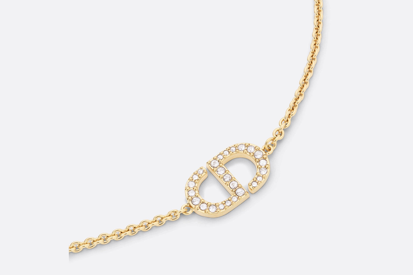 Petit CD Bracelet • Gold-Finish Metal and Silver-Tone Crystals