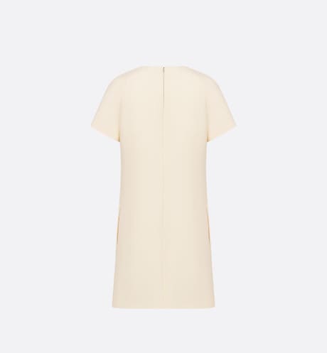 Straight Dress • White Wool and Silk