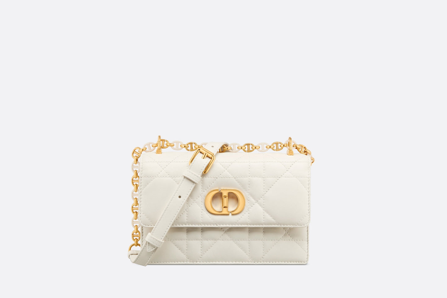 Mini Miss Caro Bag • Latte Macrocannage Lambskin