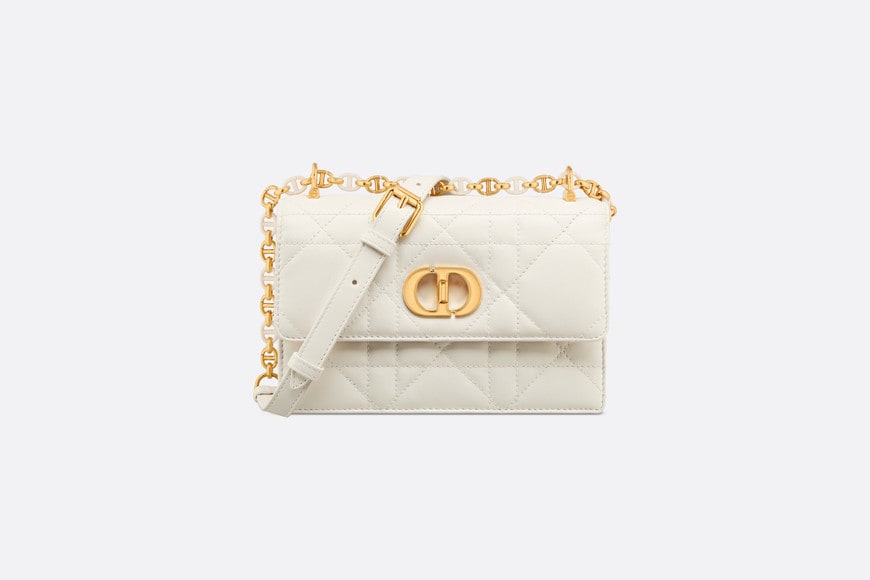 Mini Miss Caro Bag • Latte Macrocannage Lambskin