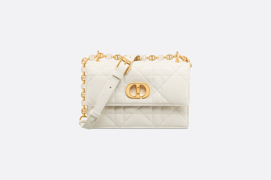 Mini Miss Caro Bag • Latte Macrocannage Lambskin
