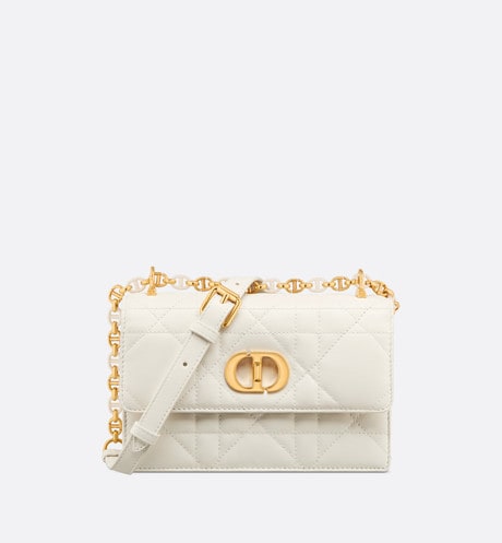 Mini Miss Caro Bag • Latte Macrocannage Lambskin