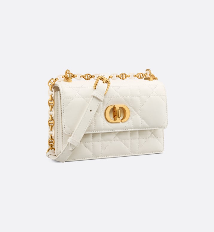 Mini Miss Caro Bag • Latte Macrocannage Lambskin