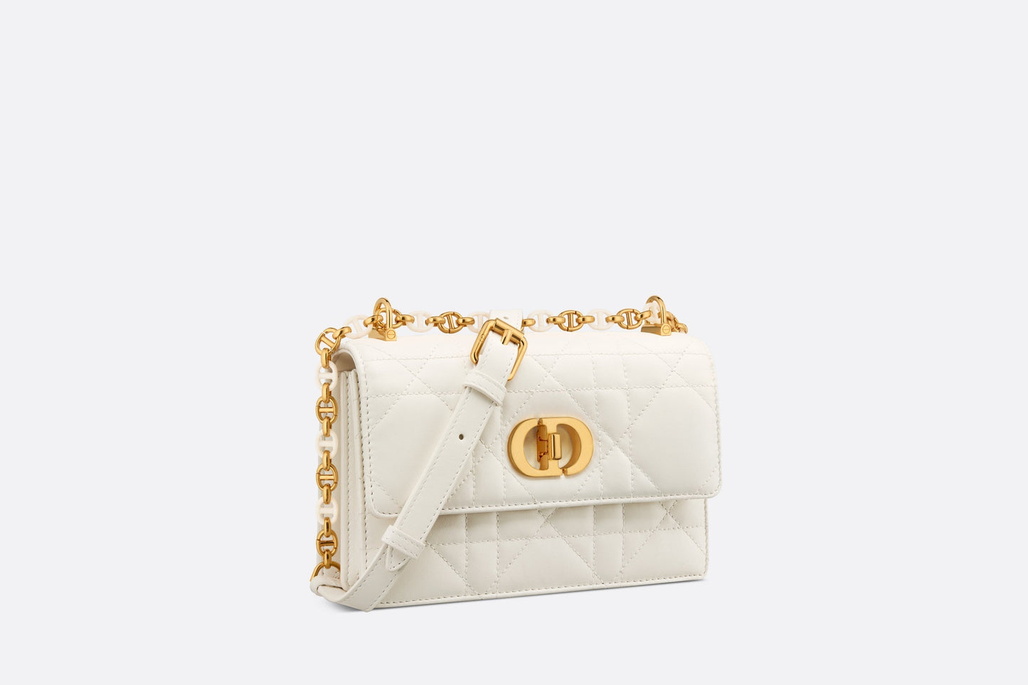 Mini Miss Caro Bag • Latte Macrocannage Lambskin