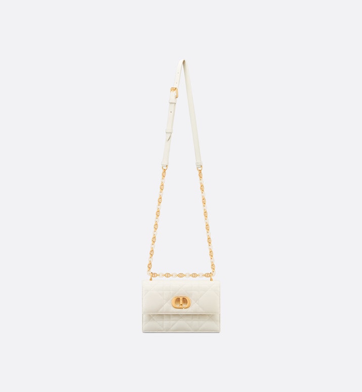 Mini Miss Caro Bag • Latte Macrocannage Lambskin
